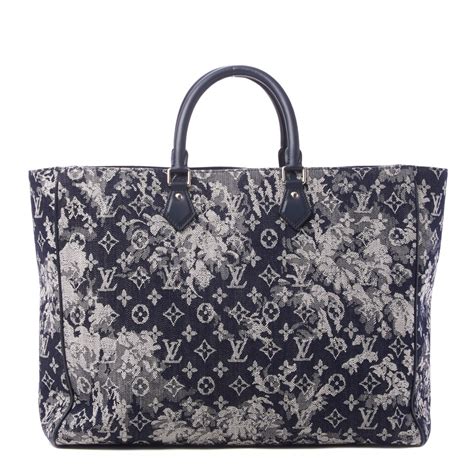 louis vuitton tapestry|LOUIS VUITTON Monogram Tapestry Grand Sac Bleu.